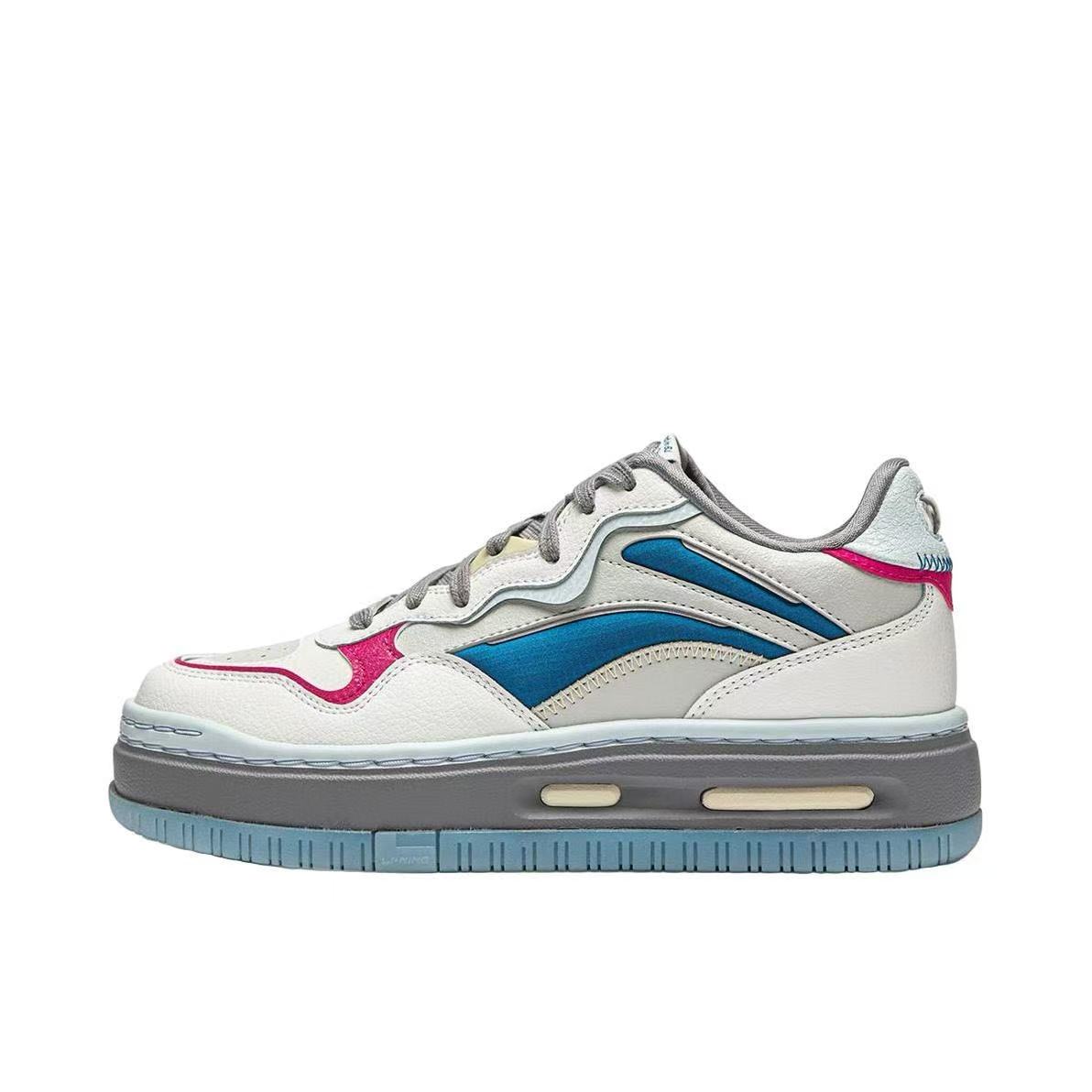 李宁板鞋女子2025秋季新款软底经典耐磨增高休闲鞋运动鞋AGCU032