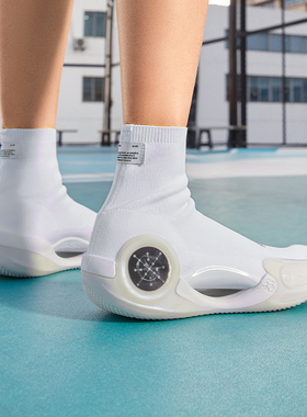 中国李宁24新款Glare联名WOW9女子一体减震回弹篮球文化鞋ABCS074