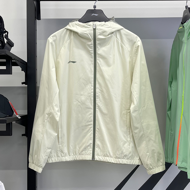 李宁运动风衣男团购系列轻薄透气防泼水速干休闲连帽外套AFDU627