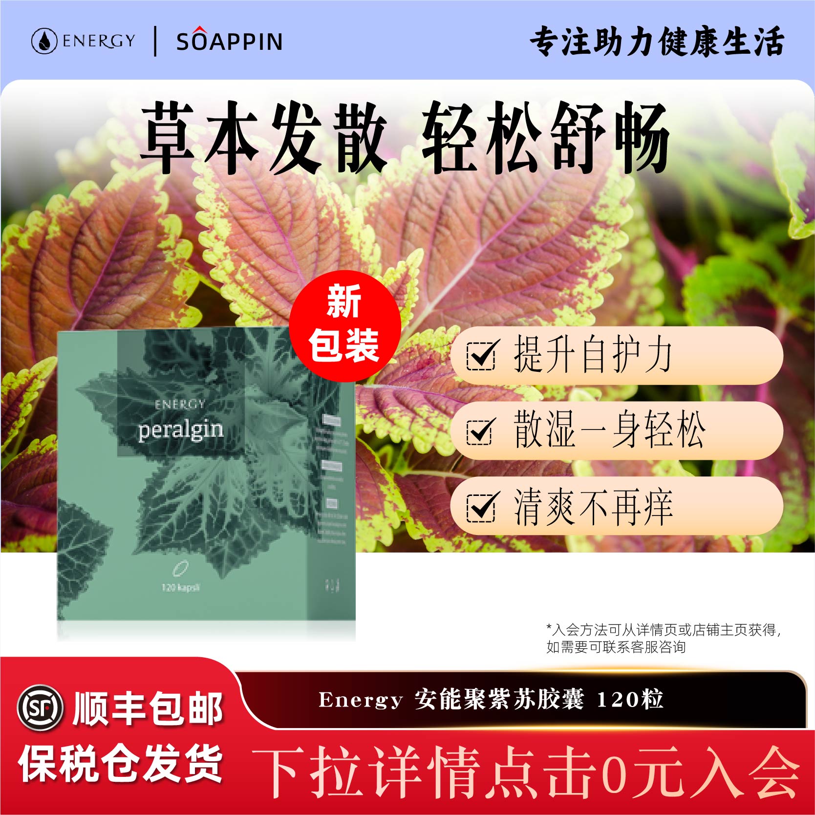 安能聚紫苏胶囊彻除湿寒改善疹