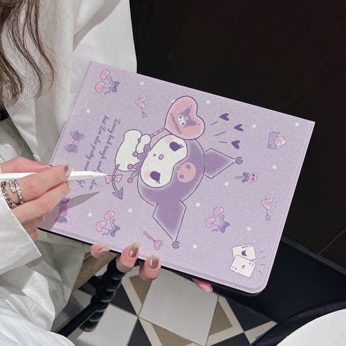 超创意书本式适用ipad11a16平板保护套2022第10代9代10.2寸air45翻盖mini67紫洛米pro11Air11软壳5/6代9.7寸