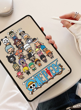 超创意适用8/9代无盖iPad11a16保护壳第10代海贼王10.2寸亚克力Air45磁吸笔槽mini67平板Pro11/12.9硬后壳9.7