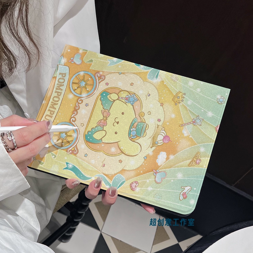 超创意书本式适用2025ipad11a16平板保护套2022第10代9代10.2寸air45翻盖mini7布丁小狗pro11Air11软壳5代9.7