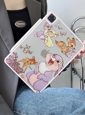 超创意适用9代无盖ipad11保护壳10代10.9小鹿紫兔10.2寸亚克力air45mini7硬后壳13寸pro11/12.9磁吸2018款9.7