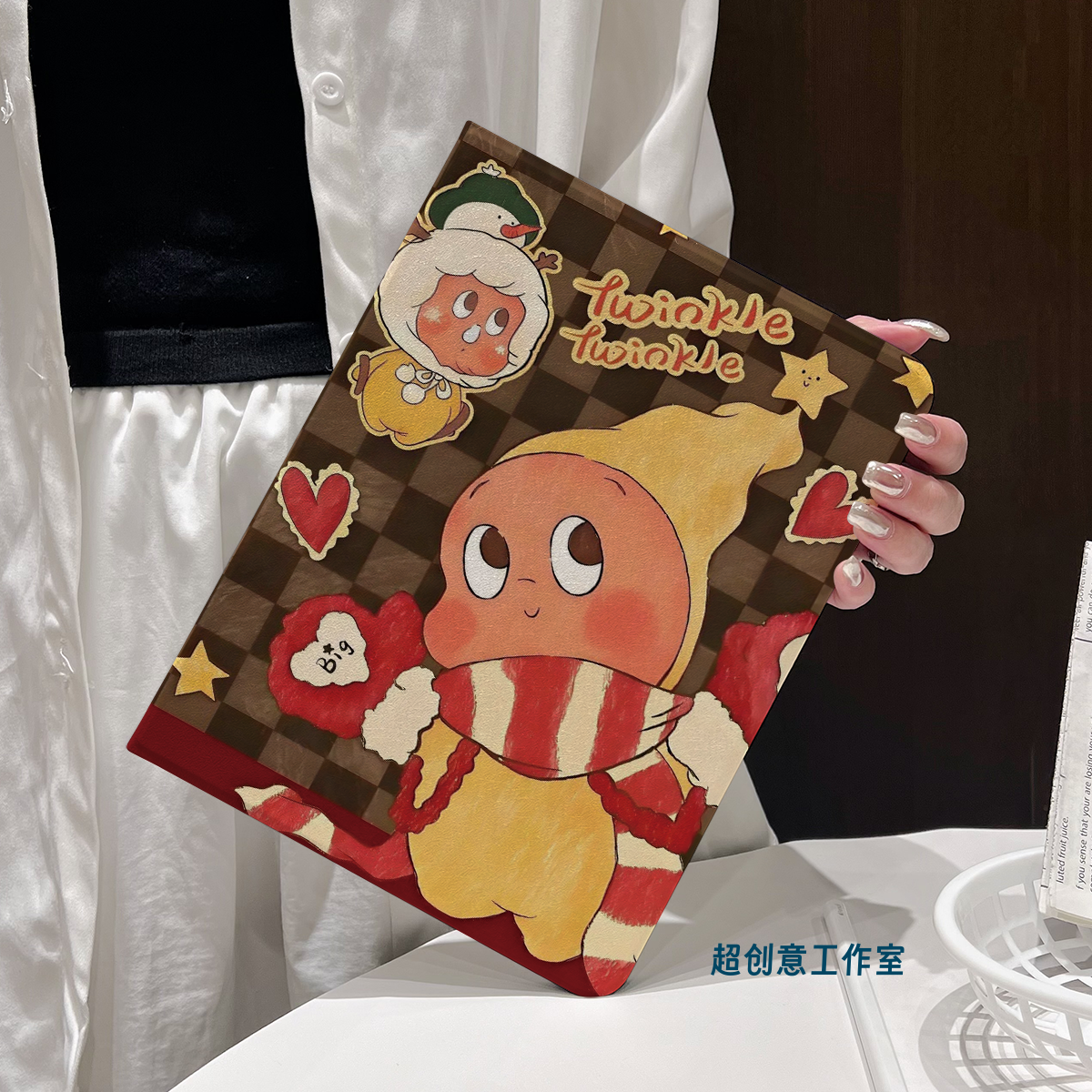 超创意书本式适用2025ipad11a16平板保护套10.9第10代2021款10.2寸air45翻盖mini67小星星pro11Air11软壳9.7