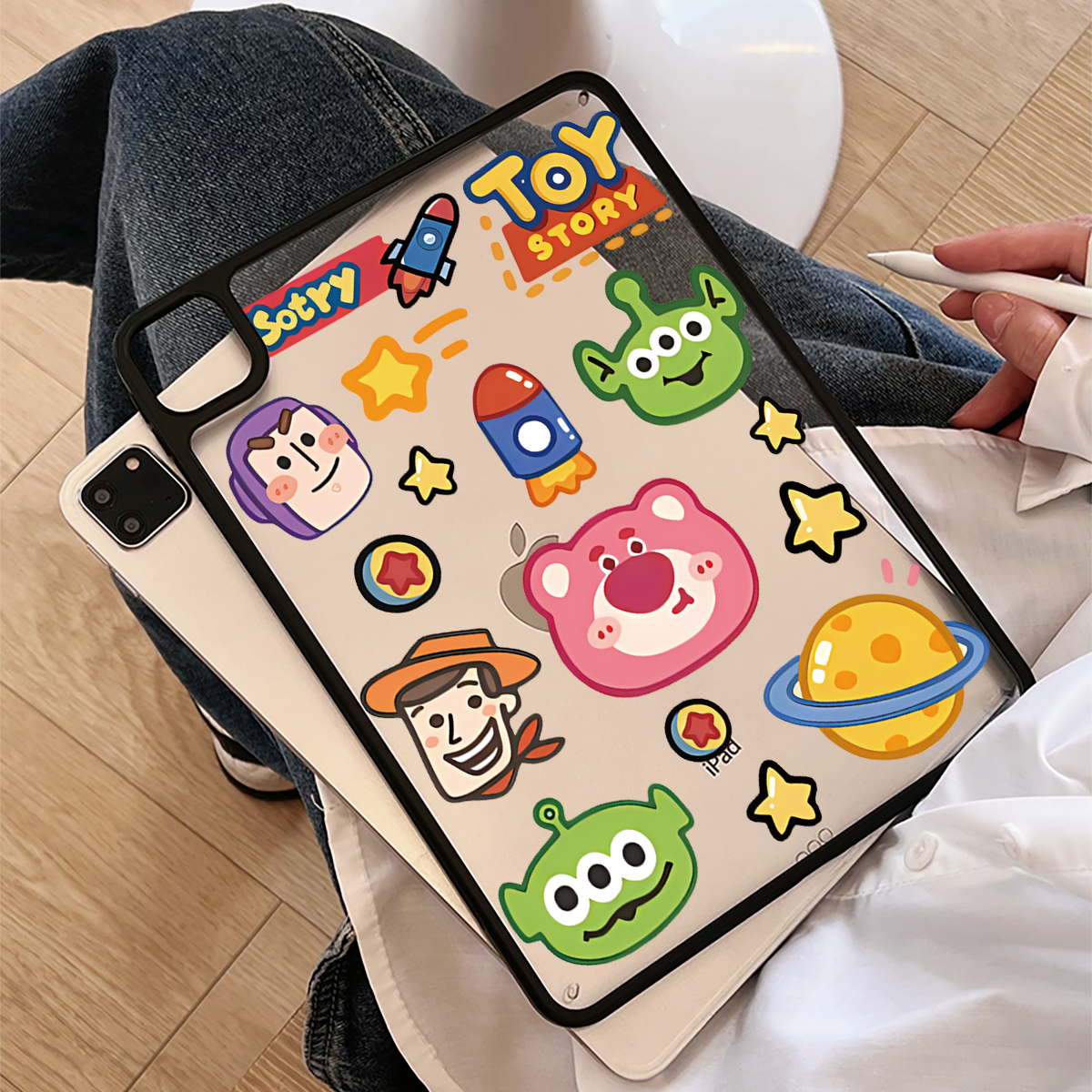 超创意适用9代无盖ipad11a16保护壳第10代玩具动员10.2寸亚克力air45磁吸笔槽mini67平板pro11/12.9硬后壳9.7