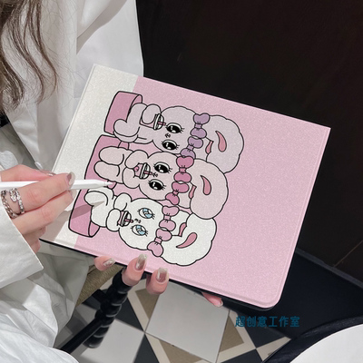 超创意书本式适用2025ipad11a16平板保护套10.9第10代2021款10.2寸air45翻盖mini67小兔子pro11Air11软壳9.7