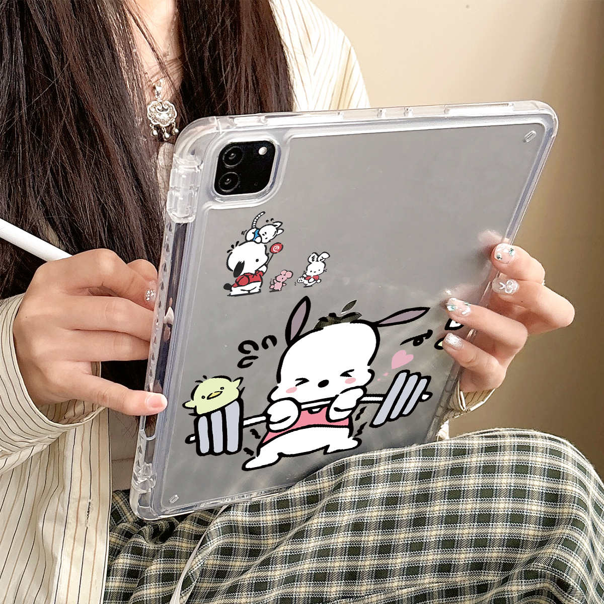 超创意透明|适用9代无盖ipad10.2寸保护壳第10代平板11代a16全包pro11帕恰卡通狗air45带笔槽mini67亚克力9.7