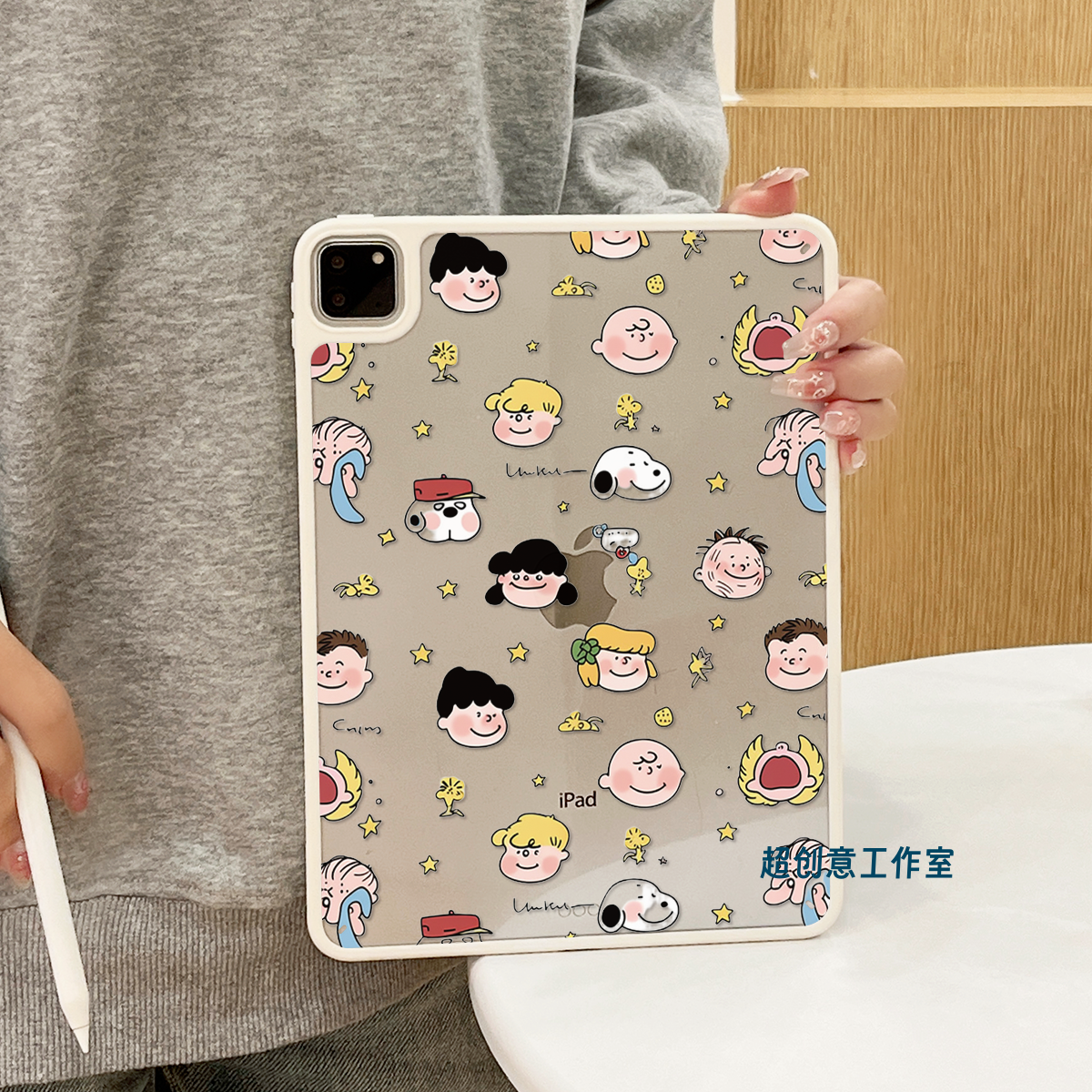 超创意适用无盖ipad11a16保护壳第10代史努比9代10.2寸亚克力air45磁吸笔槽mini67平板pro11Air11硬壳5代9.7,3C数码配件,平板电脑保护套/壳,淘宝优惠券,粉丝福利购,淘宝优惠卷