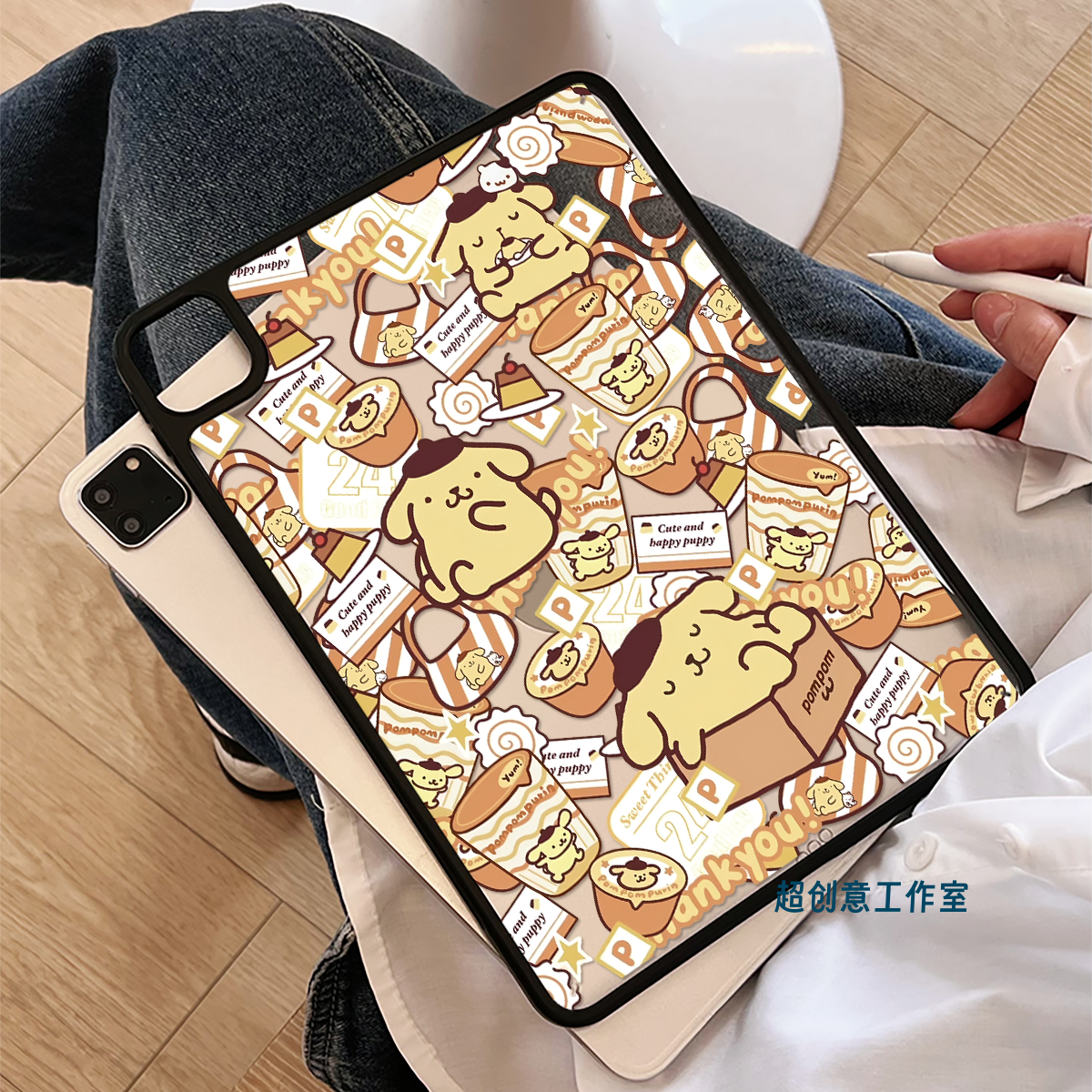 超创意适用9代无盖ipad11a16保护壳10代10.9布丁狗10.2寸亚克力air45mini76硬壳pro11/12.9磁吸笔槽2018款9.7