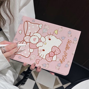 经典KT猫超创意书本式适用华为M6/matepad11.5s/se11平板保护壳套c5e软边pro10.8寸air12荣耀9平板6笔槽x8pro