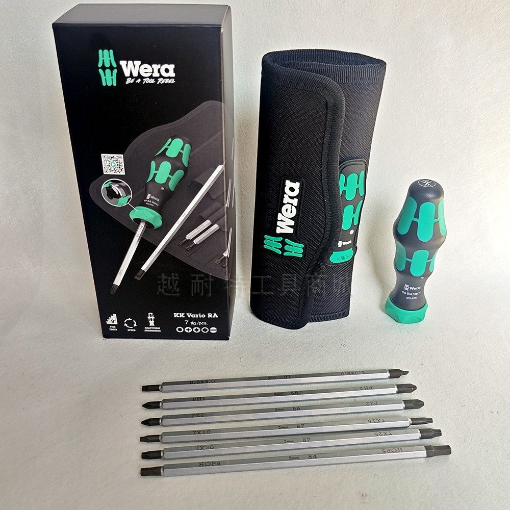 德国wera维拉80RA Vario两用一十字棘轮螺丝刀迷你手柄转接头双头