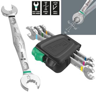 6005 13mm 德国维拉WERA小角度公制呆双头开口扳手4件套装