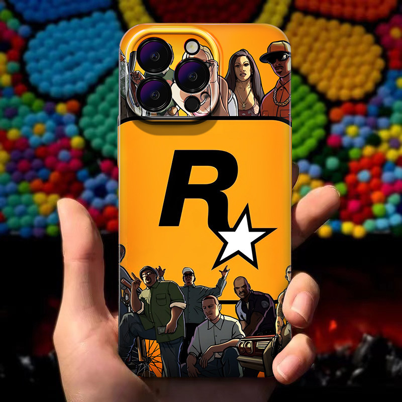 R星潮牌适用苹果14promax手机壳iphone15/iPhone13红米k70至尊版个性iphonex菲林壳男xsm