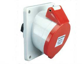 weipu威浦IP44 32A 5芯 暗装斜式插座 TYP3823