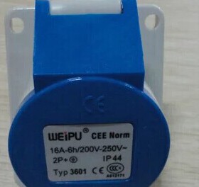 正品WEIPU威浦工业插座 工业连接器 航空插座TYP3601 16A 3芯 暗