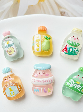 夜光饮料瓶汽水奶油胶贴片6个装