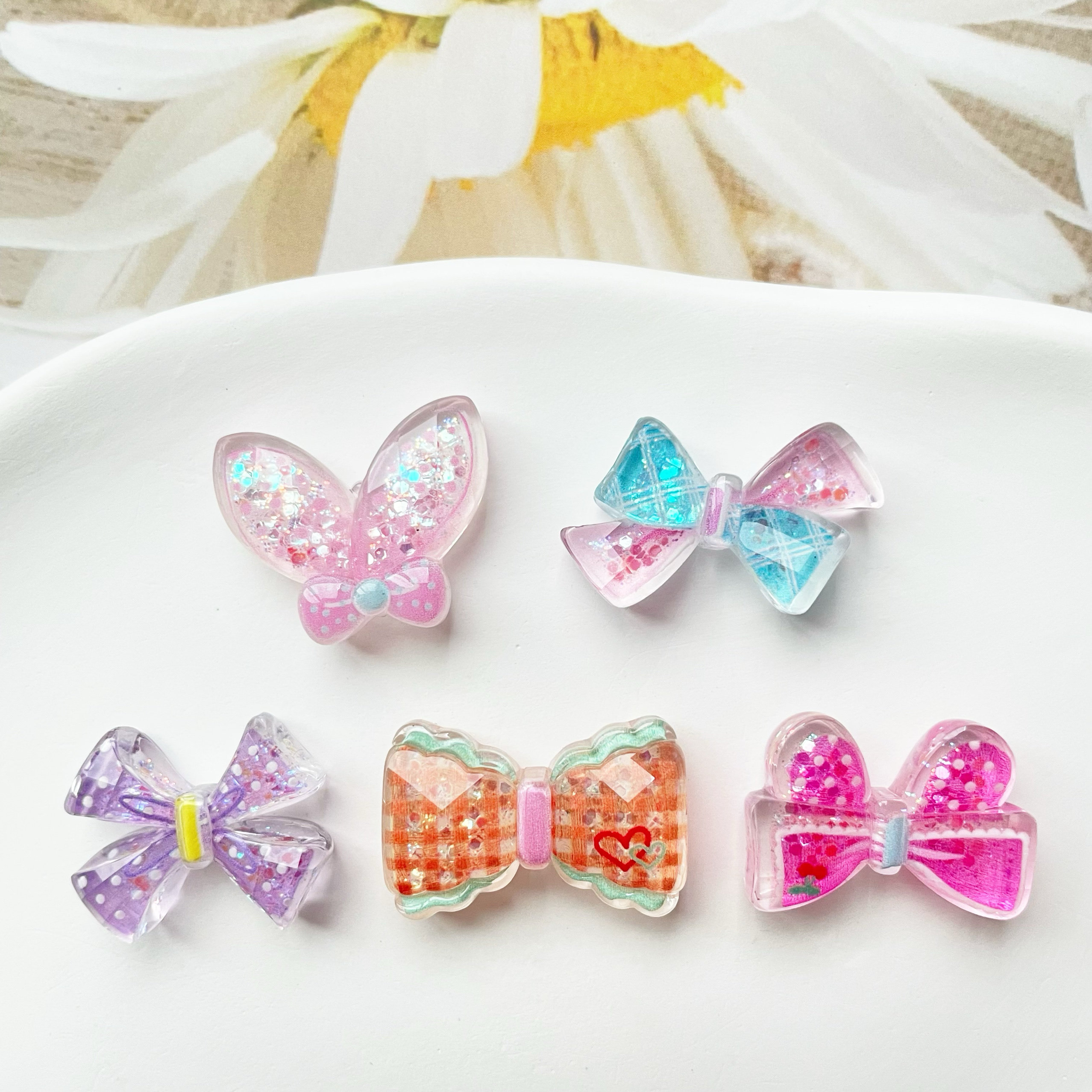夜光透色细闪蝴蝶结儿童奶油胶diy迷你配件卡通树脂手工发夹贴片,饰品/流行首饰/时尚饰品新,其他DIY饰品配件,淘宝优惠券,粉丝福利购,淘宝优惠卷