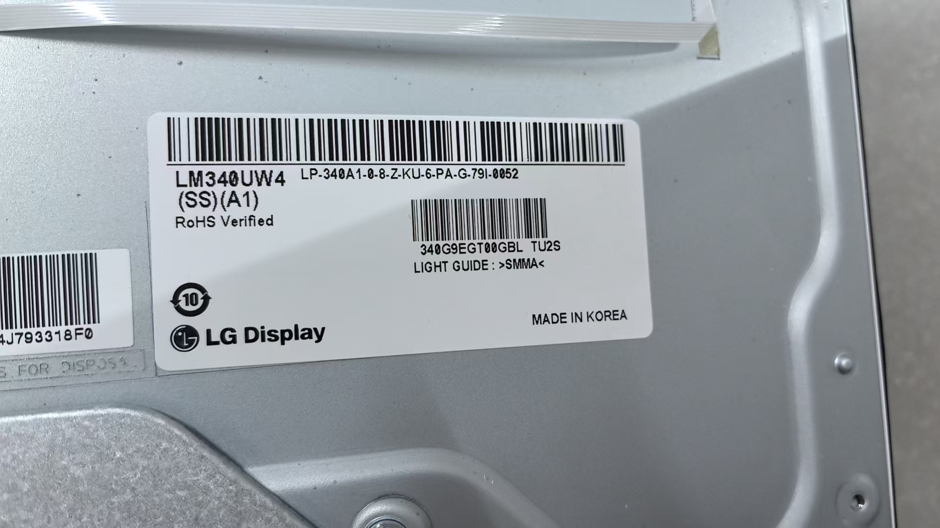 LM340UW4-SSA1 34英寸21:9 4K 120hz全新曲面液晶显示屏幕现代