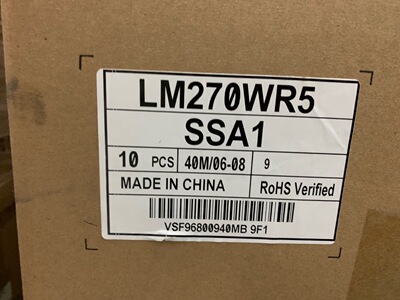 LG  LM270WR5-SSB1  SSA1 SSC1 SSD1 完美屏  戴尔U27018Q