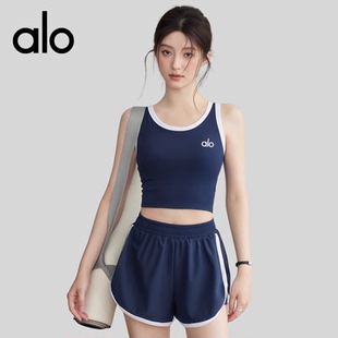 Alo健身背心女夏季2025新款文胸一体式跑步训瑜伽练套装运动内衣