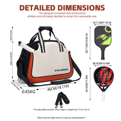 多功能匹克球包男女同款padel网球羽毛球球拍包pickleball bag