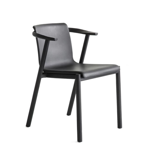 意式极简实木餐椅北欧书桌靠背椅