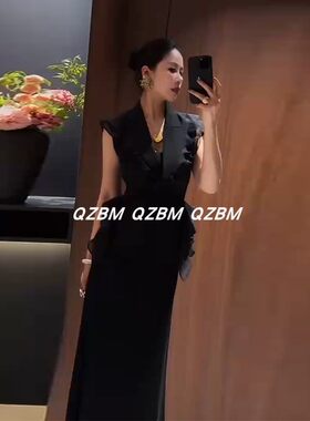 2026夏季优雅风黑色无袖套装女职业通勤显瘦女王感气质时尚女装