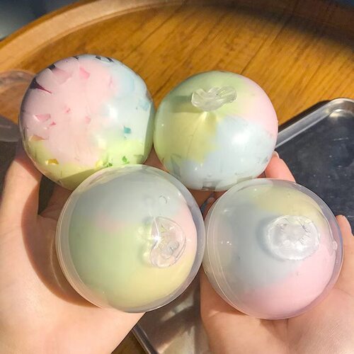 马卡龙色脆皮手作球自制DIY解压玩具手作球捏捏发泄解压神器