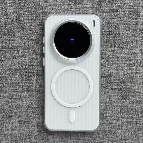 瓦楞光栅冰雾磨砂白磁吸X300s手机壳OPPO适用Findx9/x8s+文艺X6/x7Ultra薄Reno13亚克力4一加Ace5好看X200pro