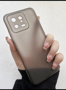 夏日14适用小米13Ultra手机壳mi12sPro超薄硬壳15简约11半透明黑