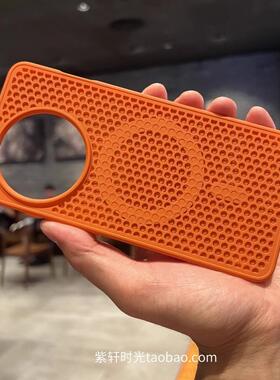 镂空网孔透气散热游戏适用一加13手机壳12磁吸无线充电ACE5肤感磨砂1+ACE3夏天抗指纹手汗5pro防摔橙色