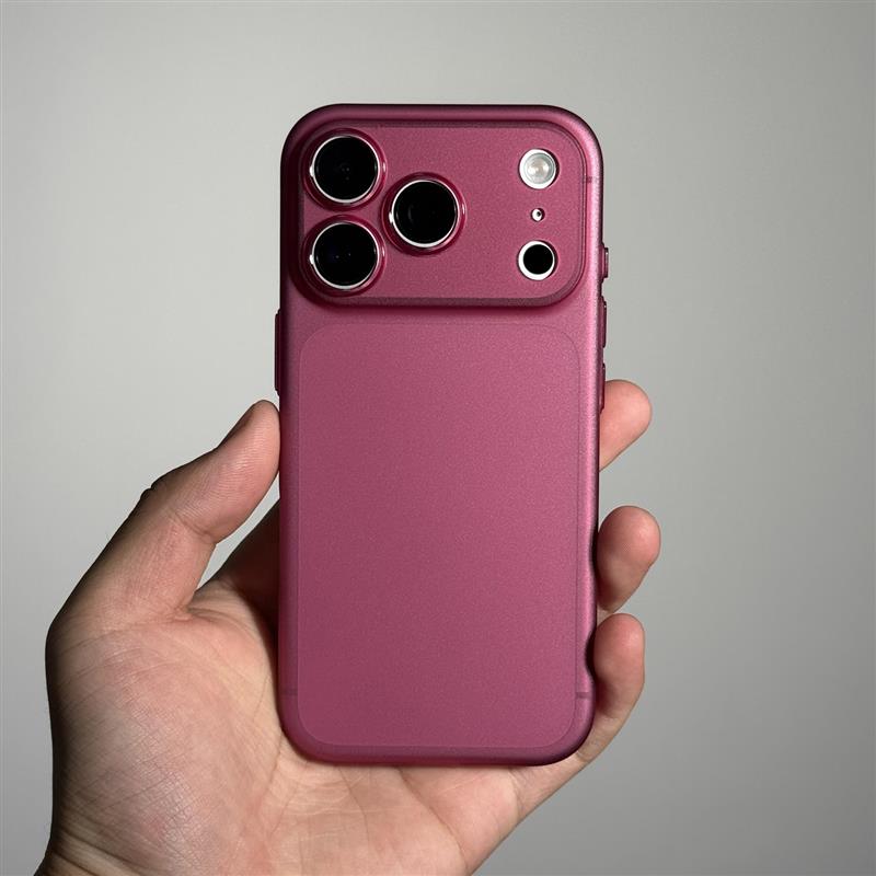 18Pro新色酒红超窄边0.07mm极薄裸机手感硅胶tpu苹果Air手机壳iPhone17promax软16/15plus全包14磨砂32透明潮