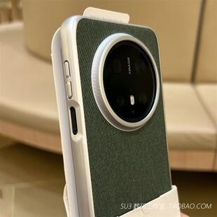 防指纹防滑亚麻布料适用华为magic8 7pro荣耀500pro手机壳400电镀硬壳X60简约墨绿色大孔三包布纹磁吸充电