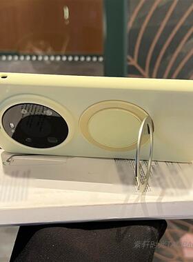 奶黄色磁吸支点壳适用OPPO Findx8s+手机壳Findx9pro隐形折叠旋转