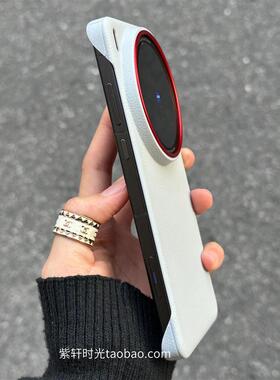白月光轻薄散热无边框适用iQOOZ10Turbo手机壳iqoo13内置磁吸vivoS30简约高级X200Ultra皮革硬壳x200Promini