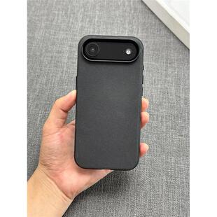 内置磁吸全包科技织物适用Air苹果17promax手机壳iPhone16纯色15防摔14保护套13编织纹理12磨砂简约男防指纹