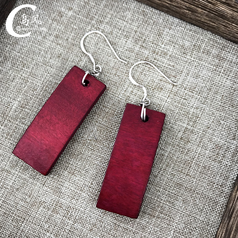 原创999纯银耳环复古时尚个性