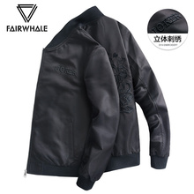 新款 马克华菲夹克男外套2019春秋刺绣棒球服潮牌韩版 潮流帅气秋装