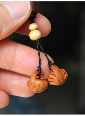 桃木生肖桃糊桃核钥匙扣桃篮篮子