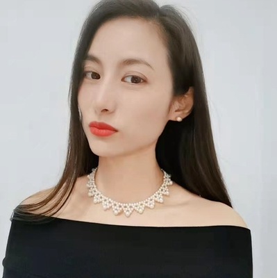 甲状腺术后遮挡项链天然珍珠女