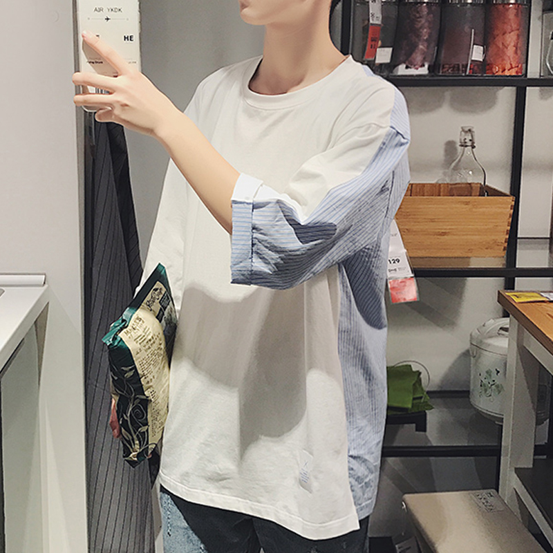 @æß×Ó¾ý ¶ÌÐäÄÐÏÄ×°°ëÐä¿íËɺ«°æ°Ù´îÆ´½ÓTÐôÇéÂÂ×°Îå·ÖÐä³±Á÷tee