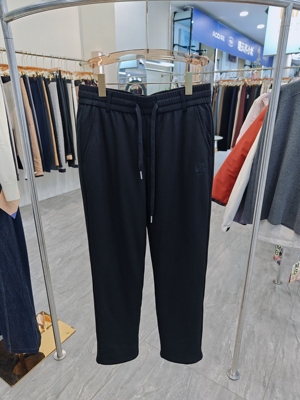 2025男士冬新款加厚羊驼绒感一条过冬直筒裤护膝松紧腰休闲外穿裤