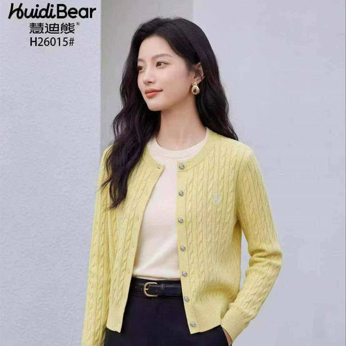 慧迪熊新款26015女开衫中厚毛衣
