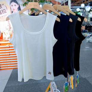 2026色柚夏新款 5088女莱赛尔天丝棉宽肩方领吊带背心纯色运动外穿