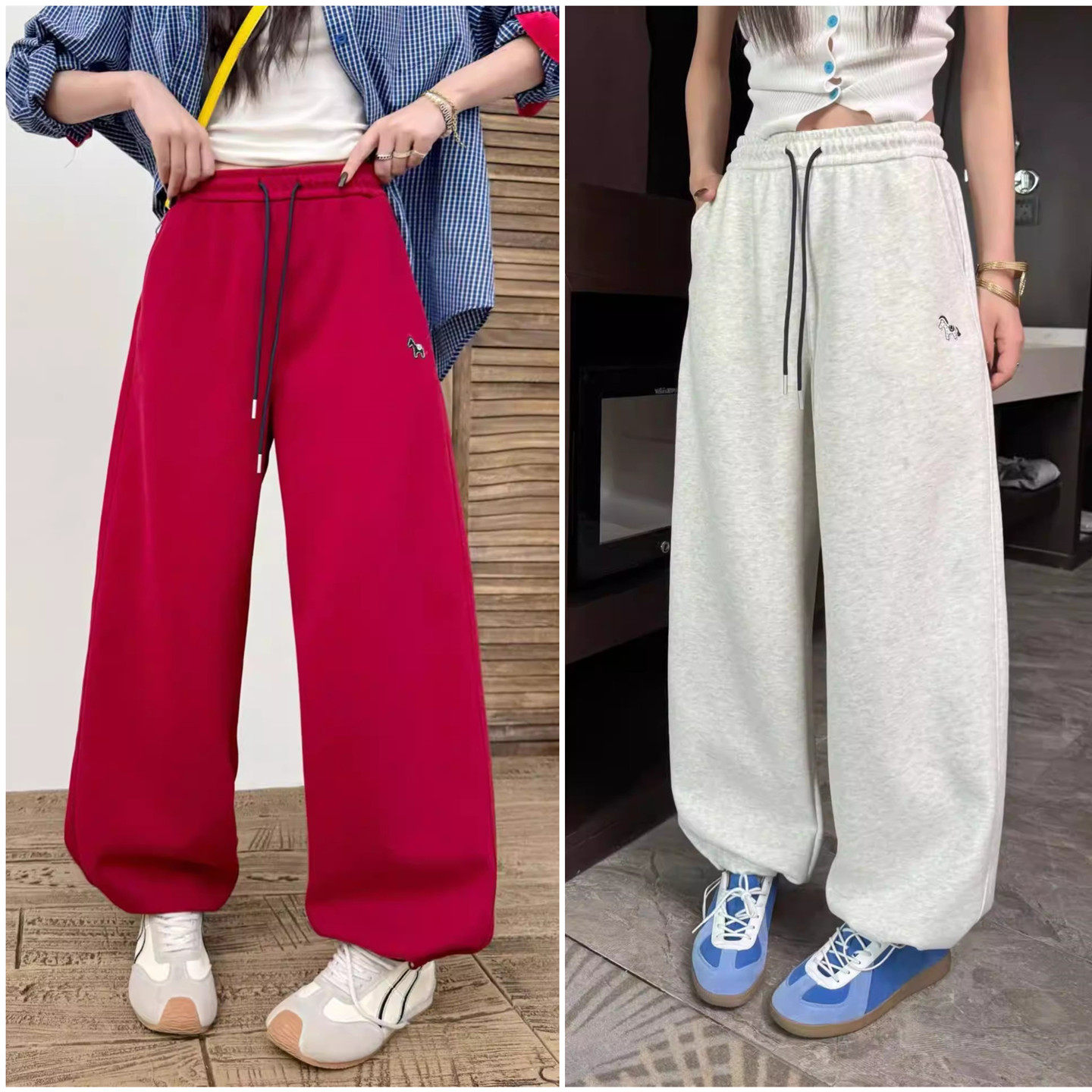 2026春季新款女士卫裤棉质宽松直筒青少年学生可收口休闲阔腿长裤,女装/女士精品,卫裤,淘宝优惠券,粉丝福利购,淘宝优惠卷