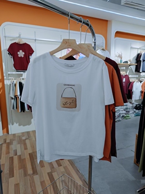 雅可yakoko女T恤莫代尔短袖宽松显瘦女装实体同款2025夏新款25616