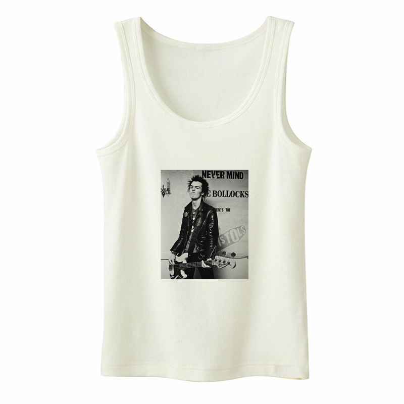 无袖朋克薄款印花纯棉中性风