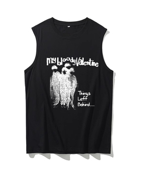 mbv-my-bloody-Valentine情人节摇滚男女中性款纯棉短袖背心坎肩T