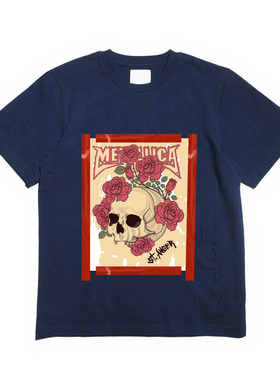 metallica金属乐队guns n roses枪花DIY复古设计柔软透气印花棉T